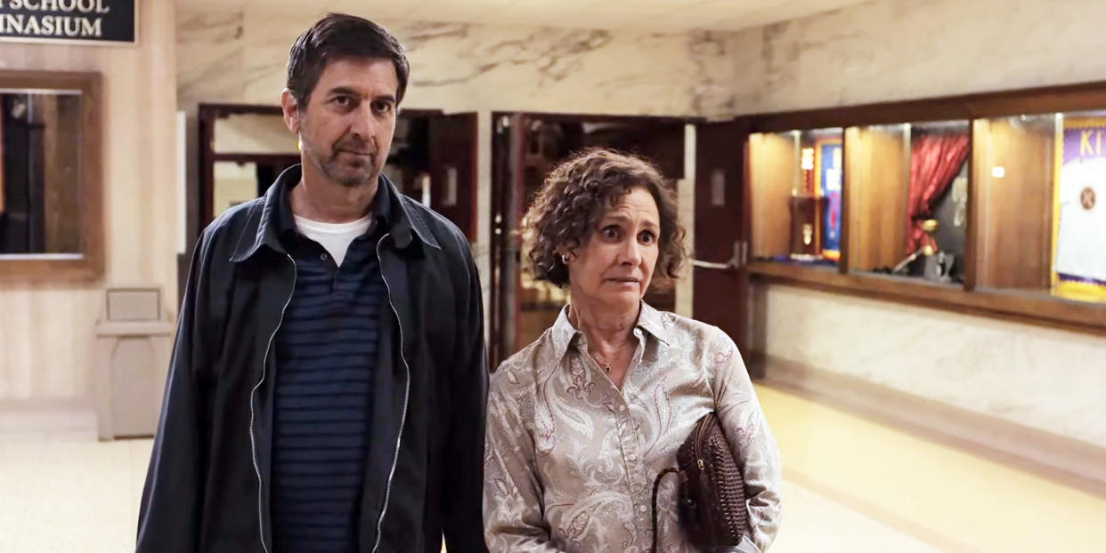 Ray Romano and Laurie Metcalf play protective parents Leo and Angela Russo in 