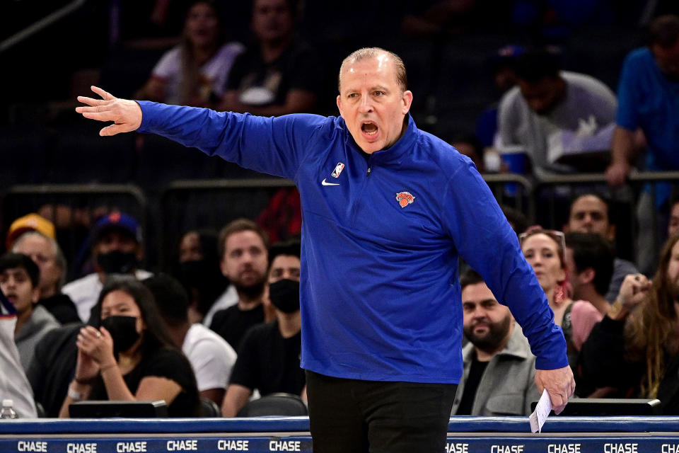 紐約尼克總教練Tom Thibodeau。（Photo by Steven Ryan/Getty Images）