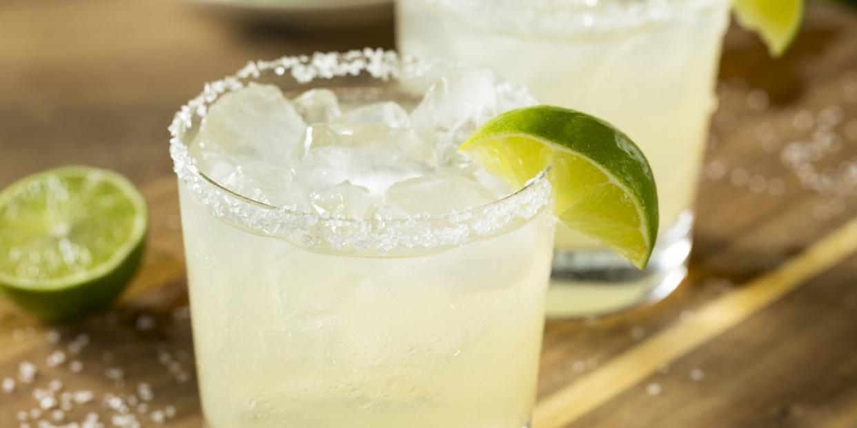alcoholic lime margarita with tequila