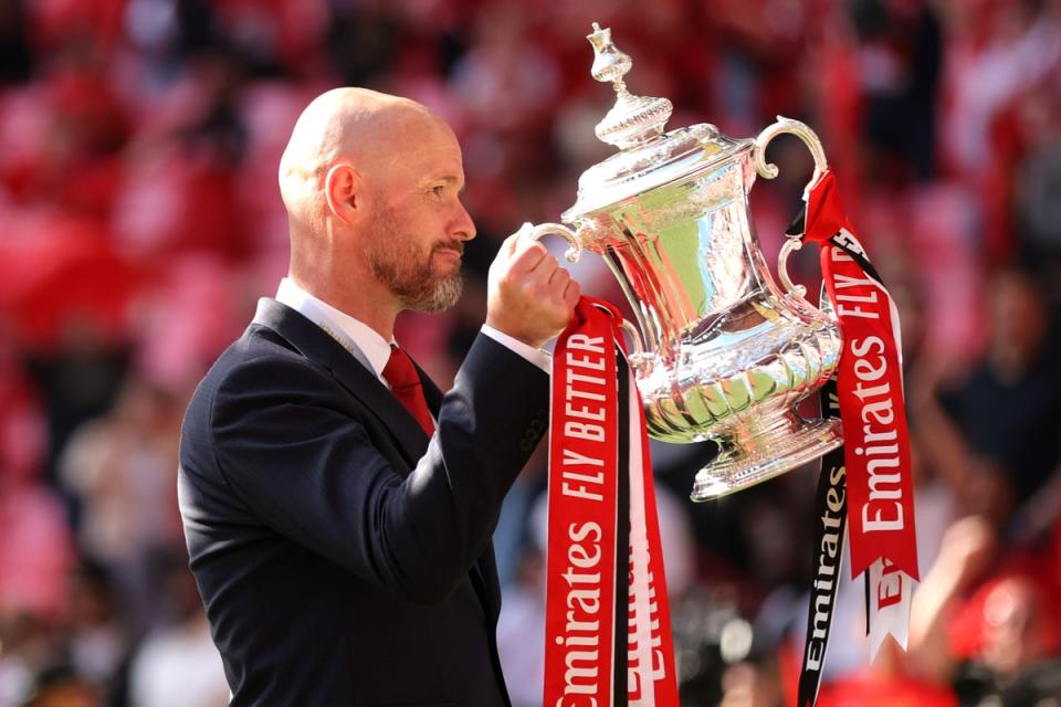 Erik ten Hag led Man United to an unlikely FA Cup win (Getty Images)