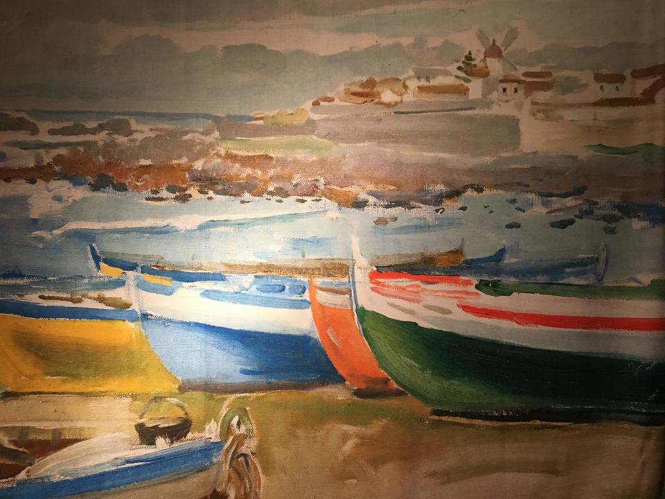 Boats In Mosteiros (oil)