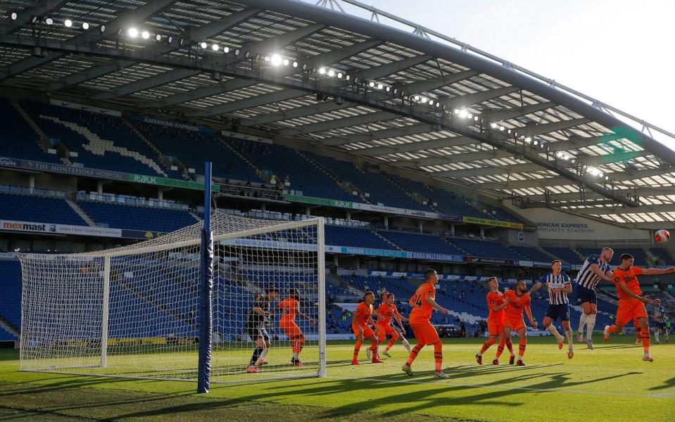 Brighton take on Newcastle in an empty Amex Stadium - TOM JENKINS