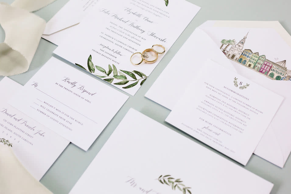 Invitations with an Ode to Charleston