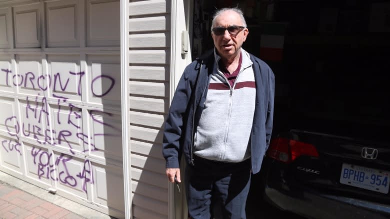 'Not what Toronto stands for': neighbours react to homophobic graffiti on garages