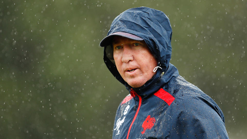 Pictured here, Sydney Roosters coach Trent Robinson.