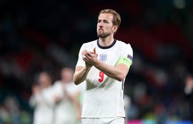 Harry Kane in action for England