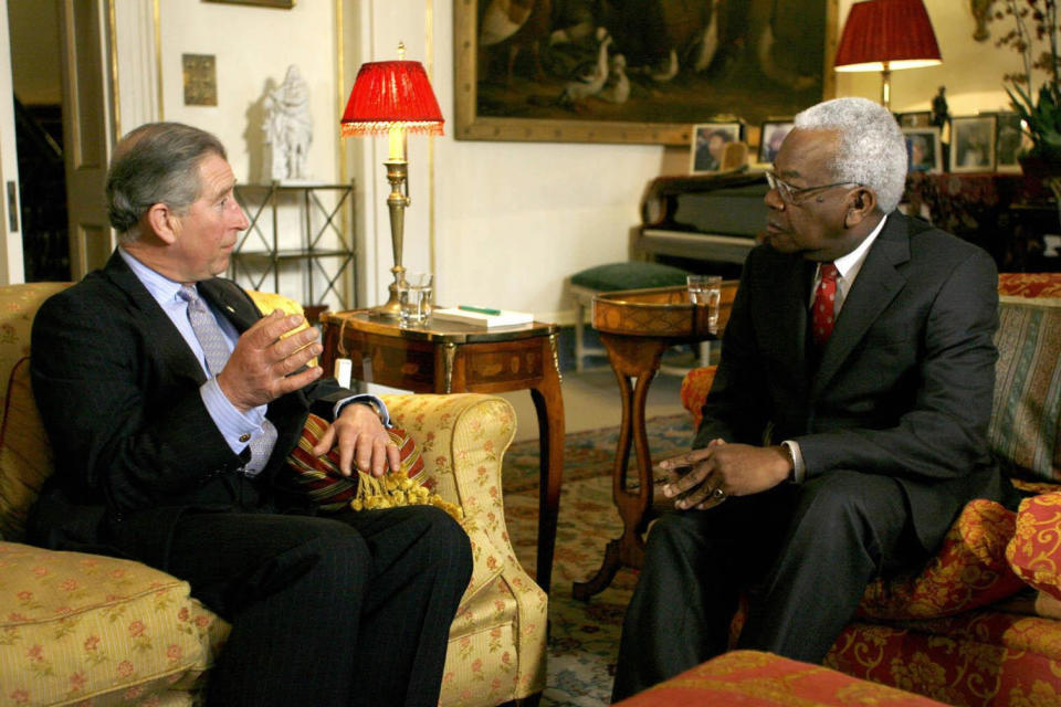 The King being interviewed by Sir Trevor McDonald for The Prince of Wales: Up Close. (ITV/PA Media)