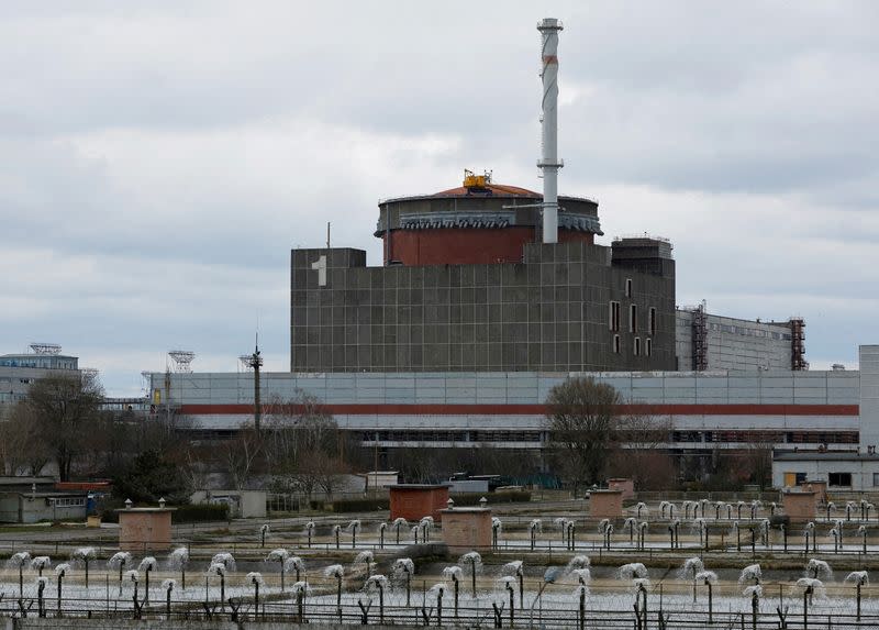 FILE PHOTO: A view shows the Zaporizhzhia Nuclear Power Plant