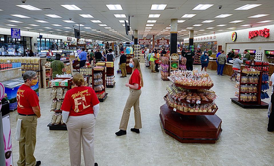 The Buc-ee's location in St. Augustine, Florida is about 55,000 square feet with 104 fueling stations.