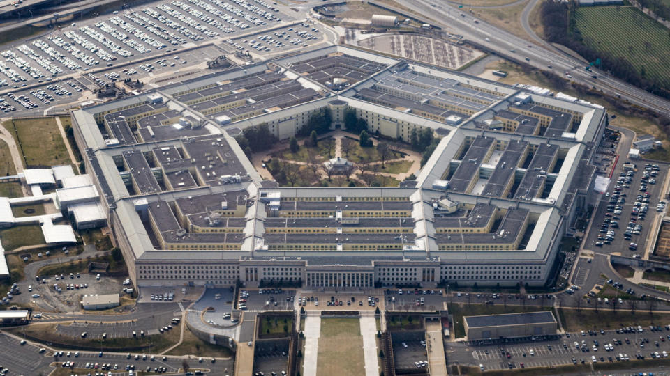 An aerial view of the Pentagon. 