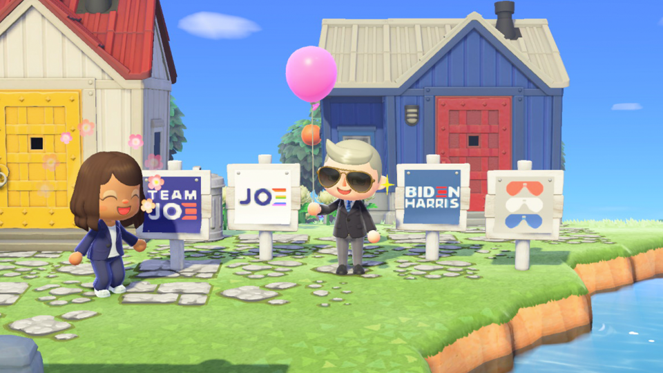 Biden-Harris campaign launches yard signs on "Animal Crossing: New Horizons."