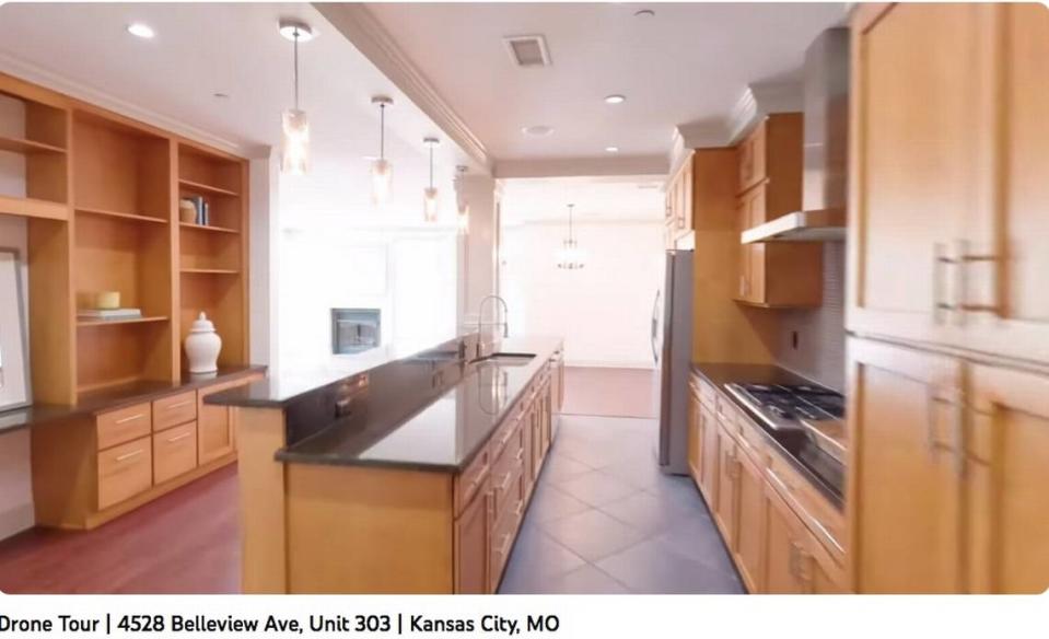 The kitchen of Patrick Mahomes’ condo that’s up for sale.