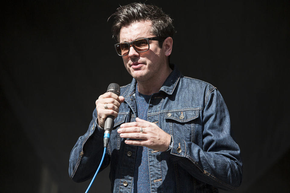 BINGLEY, UNITED KINGDOM - AUGUST 31: Steve Bird of The Ramona Flowers performs on stage at Bingley Music Live Festival at Myrtle Park on August 31, 2014 in Bingley, United Kingdom. (Photo by Andrew Benge/Redferns via Getty Images)