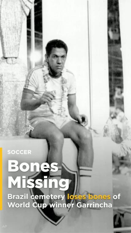 Brazil cemetery loses bones of soccer World Cup winner Garrincha