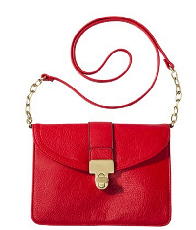 Gold and Red Cross-Body Bag