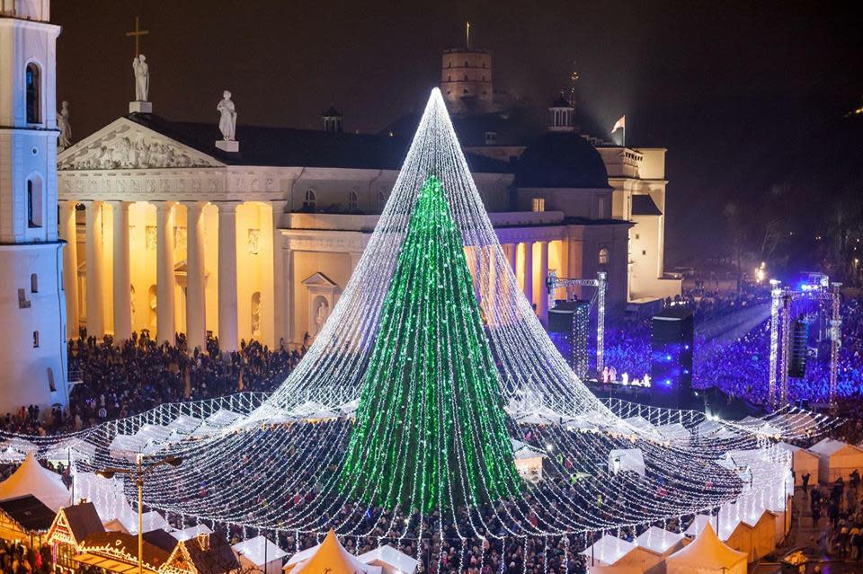 Impresionante árbol navideño