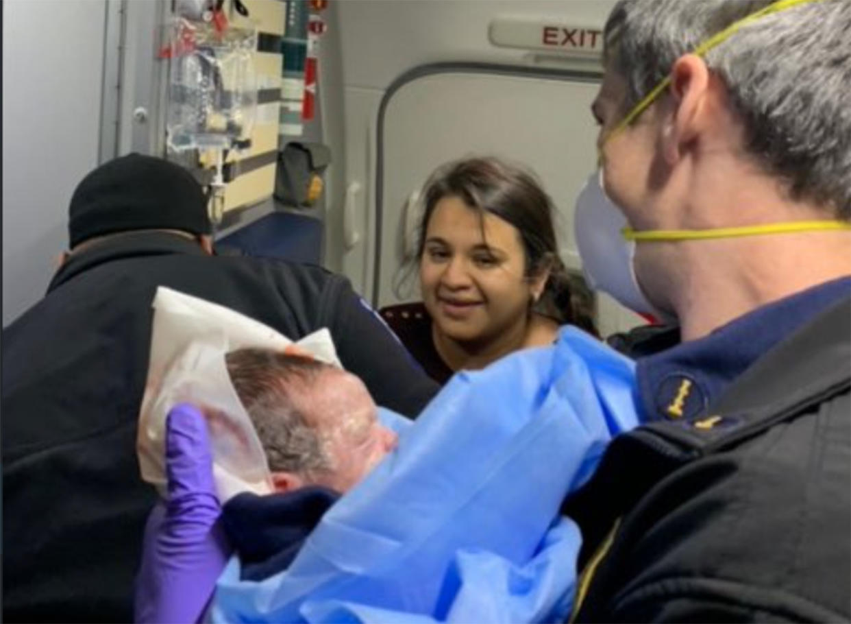 Analia's birth is sure to be one her mom talks about for years to come. (Atlanta Airport)