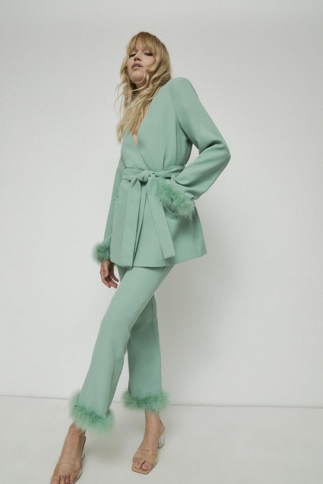 Buy Friends Like These Sage Green Tailored Ankle Grazer Trousers