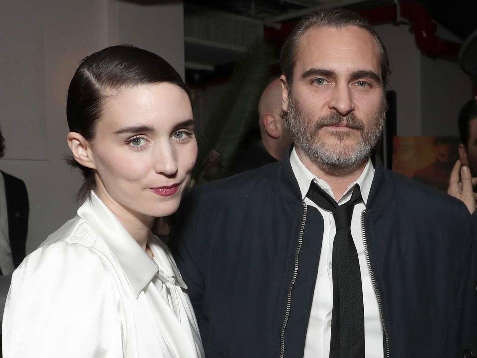 Todd Williamson/January Images/Shutterstock Rooney Mara and Joaquin Phoenix at the premiere of 