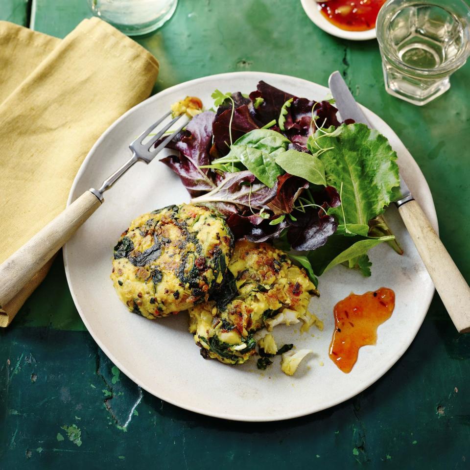 Cod and Saag Aloo Fish Cakes