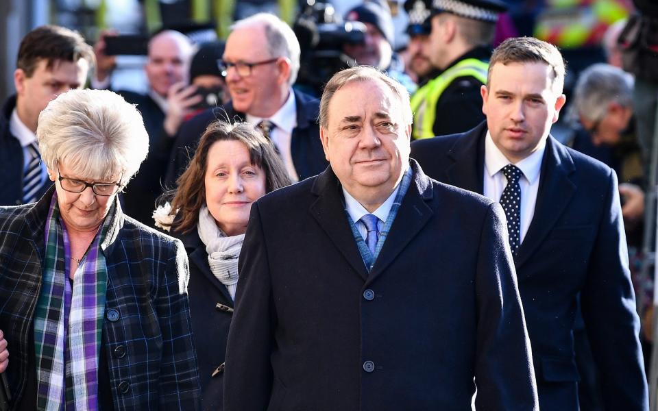 Mr Salmond arrives at his trial last year, which Craig Murray wrote about -  Jeff J Mitchell/Getty
