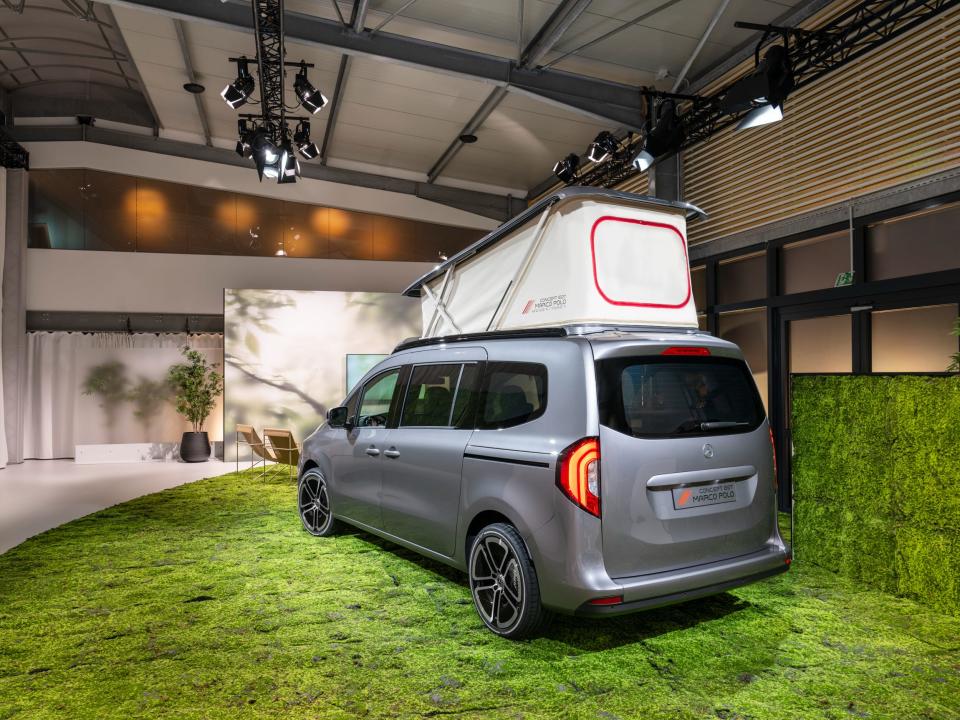 Mercedes-Benz's concept EQT Marco Polo electric camper van.