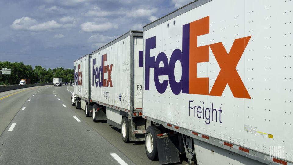 Under FedEx’s strategy to integrate disparate express, ground parcel and freight networks aircraft will be used to move deferred less-than-truckload shipments between the U.S. and Europe. (Photo: Jim Allen/FreightWaves)