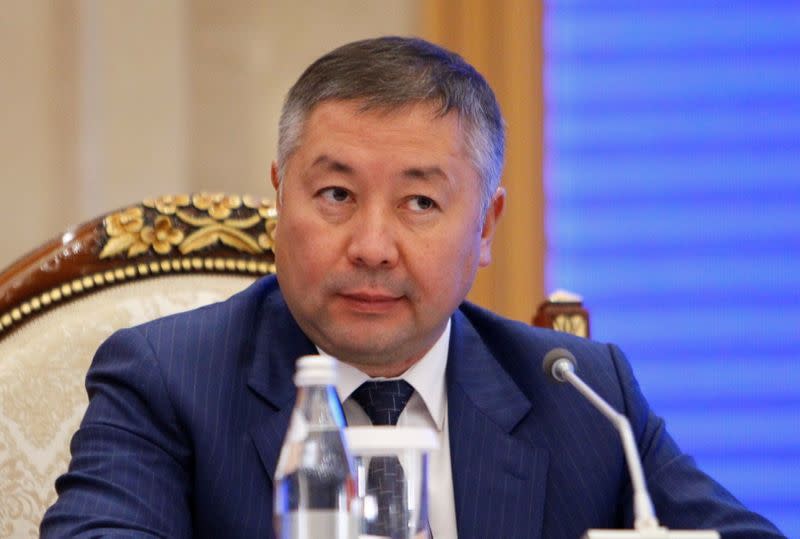 Kyrgyz Parliament's Speaker Isayev attend a session of parliament in Bishkek