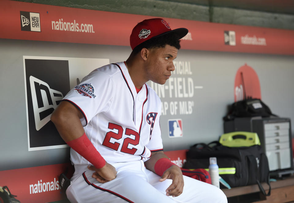 Washington Nationals prospect Juan Soto is making his MLB debut at age 19. (AP)