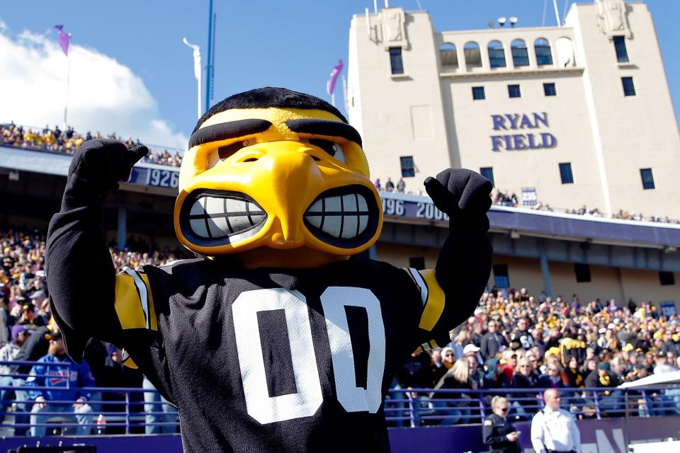 Do you think Herky needs to smile more? (Getty Images)