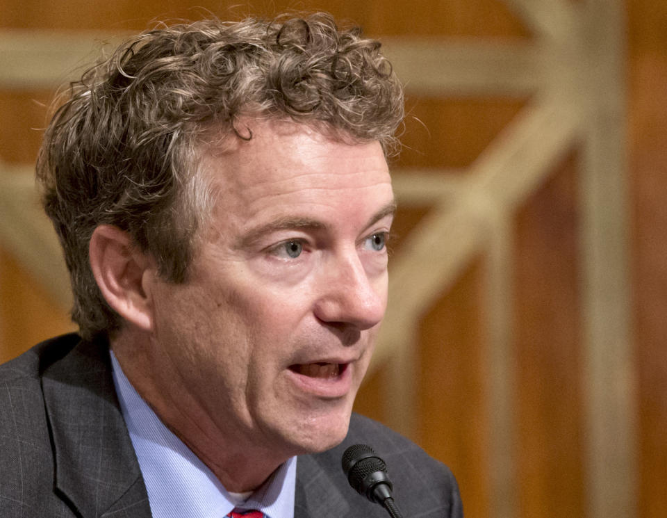 FILE - In this Nov. 6, 2013 file photo, Sen. Rand Paul, R-Ky. speaks on Capitol Hill in Washington. This is a year of auditioning, positioning, networking and just plain hard work for people who are considering running for president in 2016. You could see them stirring in 2013 as they plugged holes in resumes, took preliminary steps to build potential campaign organizations and made carefully calibrated moves to get better known by Americans generally and key constituencies in particular. Most _ but not all _ are ticking off items on what could be called the presidential prep checklist. And theyve got baggage to deal with. (AP Photo/J. Scott Applewhite, File)