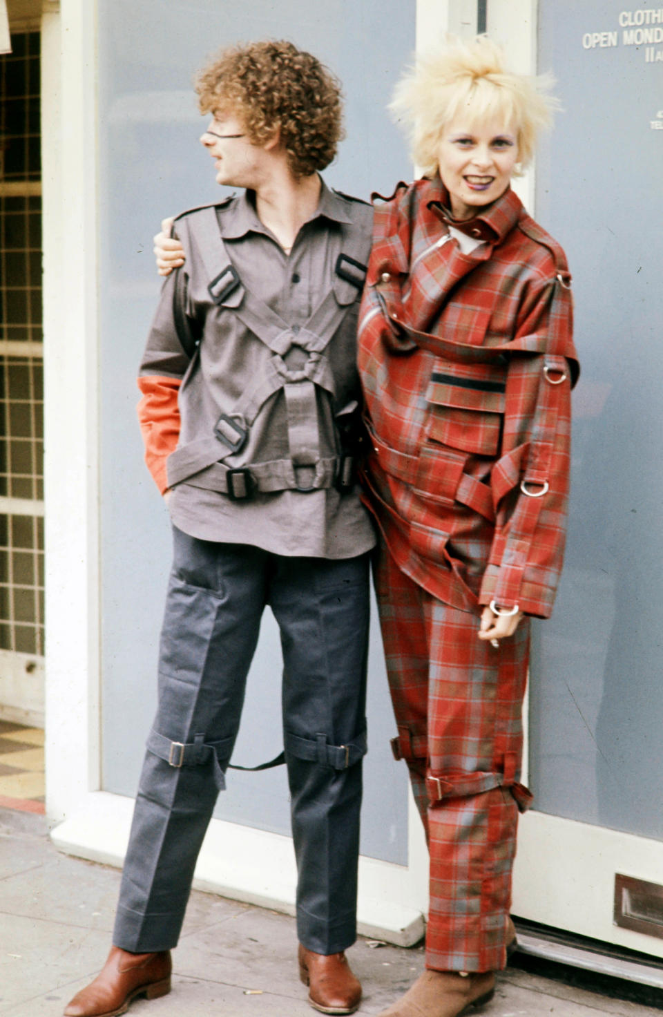 Vivienne Westwood  with Malcolm McLaren in their Seditionaries Clothes collection in 1977.