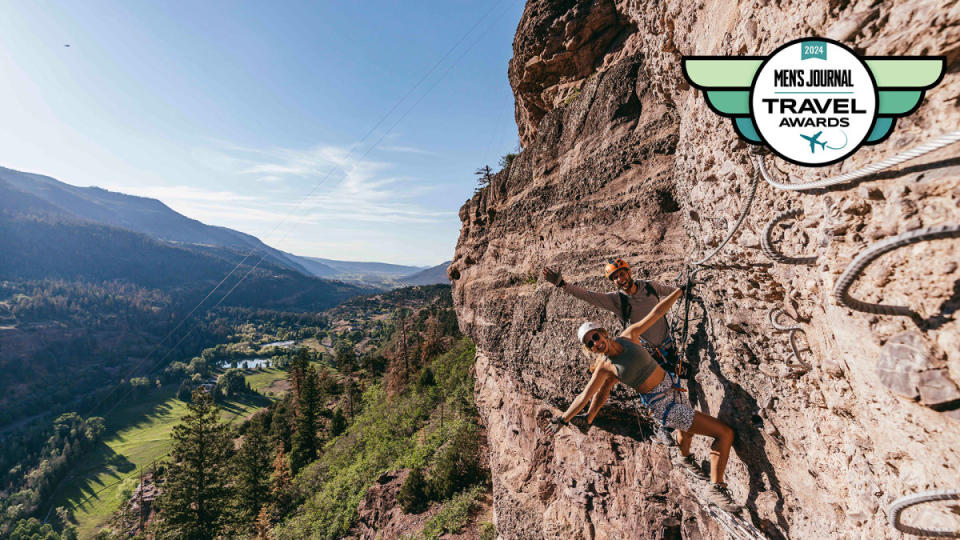 Ouray, CO, leads the pack of the best vacations in U.S. for its exhaustive list of outdoor pursuits, including via ferrata routes.<p>Courtesy of Gold Mountain Via Ferrata</p>