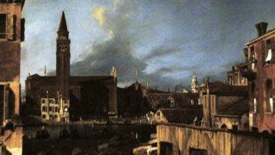 The Stonemason's Yard by Canaletto