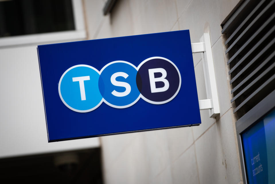 A TSB bank on Cheapside, London. The High street bank has said it will cut around 900 jobs as part of plans to close 164 of its high street bank branches.