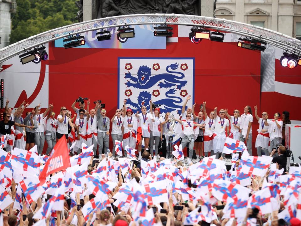 Fans are calling for better wages for female players following England’s Euros win (REUTERS)