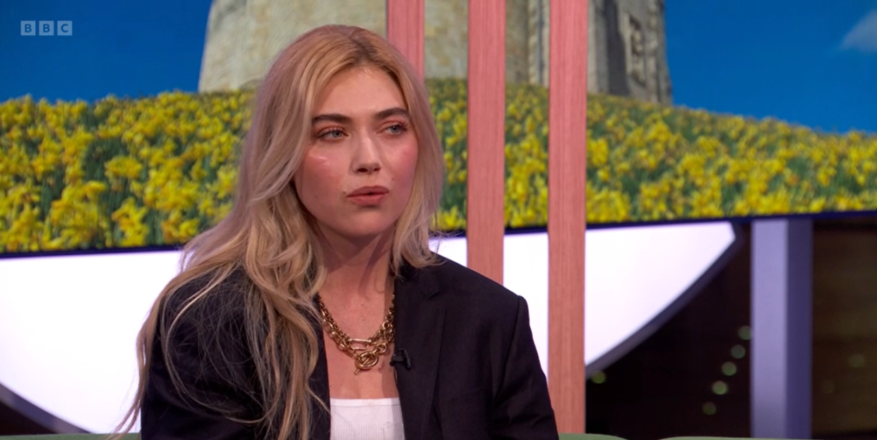 imogen poots speaking in an interview on the one show, march 2024