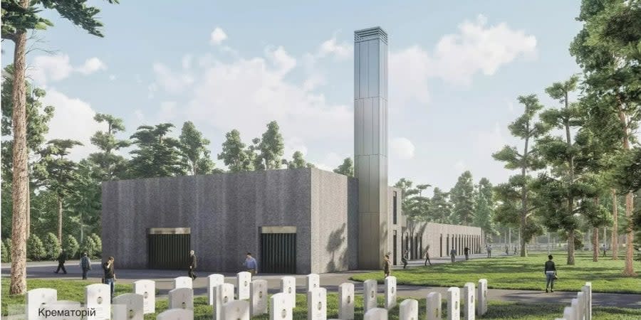 Render of crematorium NMMC (National Military Memorial Cemetery)