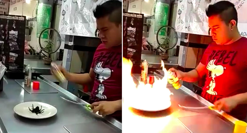 The restaurant found themselves in hot water after Mexican authorities came across the video posted to Facebook. Source: Facebook/México en el paladar