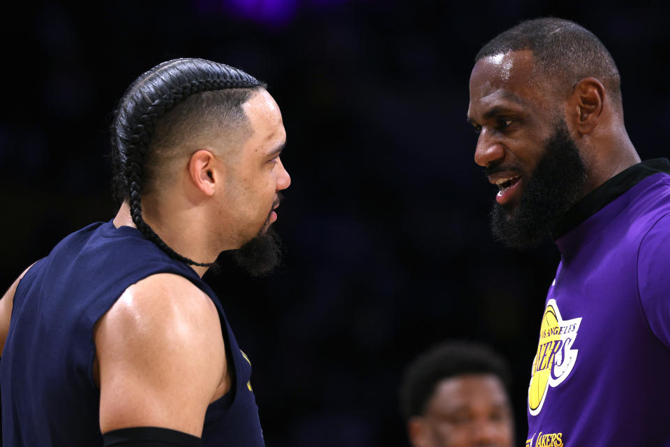 There's no love lost between Dillon Brooks and LeBron James.  (Harry Howe/Getty Images)