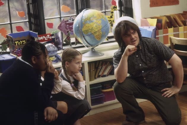 Jack Black with co-stars Maryam Hussan and Cuitlin Hale