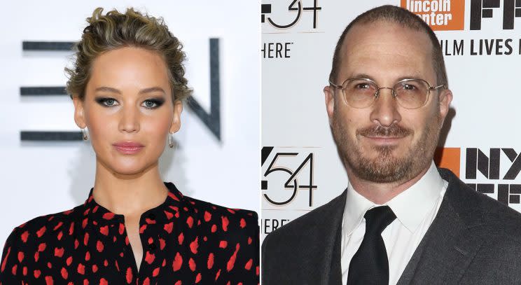 Jennifer Lawrence and Darren Aronofsky/Rex Photos