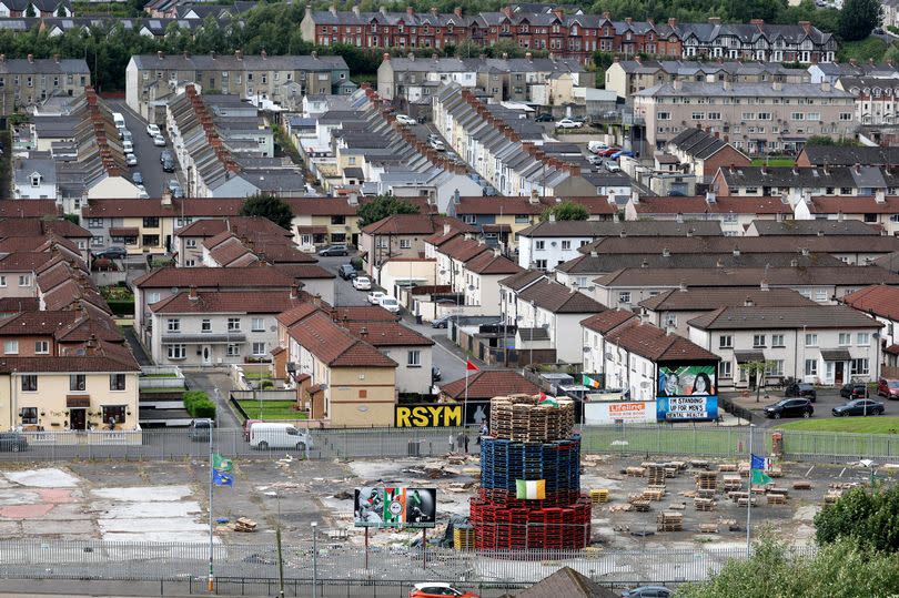 The controversial bonfire at Meenan Square in Derry