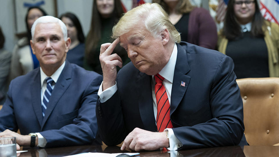 President Trump gives 'the finger' after being corrected at a media conference