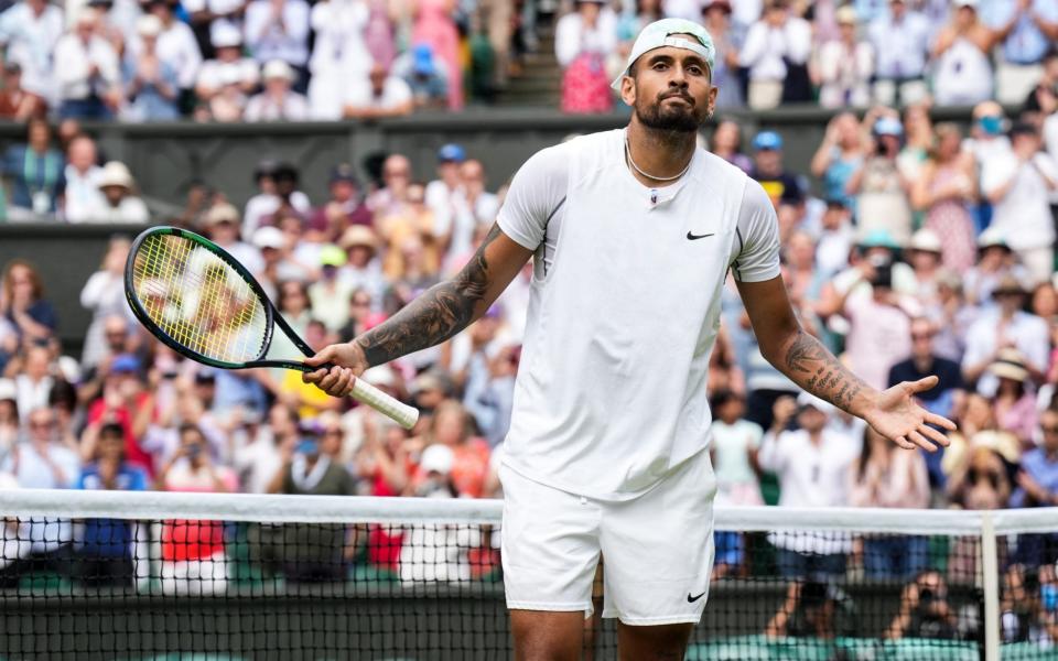 Kyrgios was mercurial as ever on Monday - GETTY IMAGES