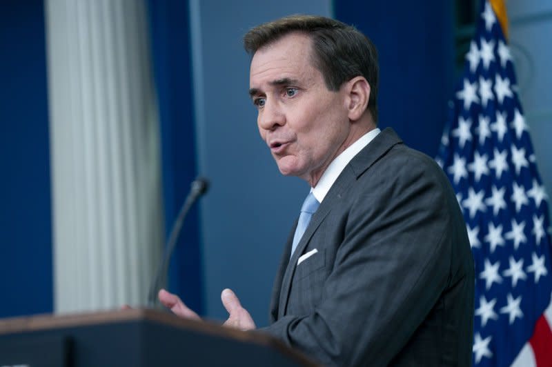 White House National Security Advisor John Kirby re-iterated the United States' strictly non-interventionist position in response to a row sparked by calls by French President Emmanuel Macron for the West to consider sending troops into Ukraine. Photo by Bonnie Cash/UPI