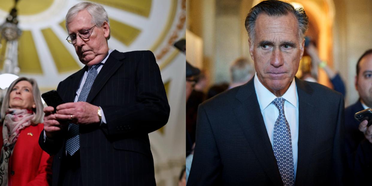Mitch McConnell and Mitt Romney