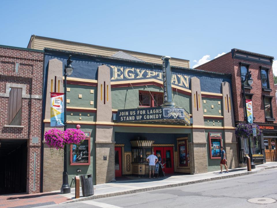 Park City, Utah: July 31, 2017: Mary G. Steiner Egyptian Theatre at Park City, Utah. The theater is used for the annual Sundance Film Festival.