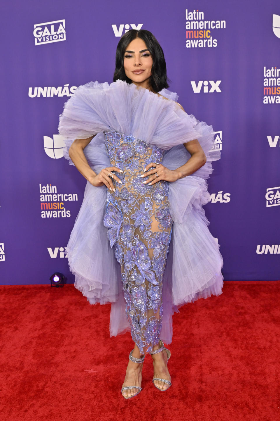 LAS VEGAS, NEVADA - APRIL 25: Alejandra Espinoza attends the 2024 Latin American Music Awards at MGM Grand Garden Arena on April 25, 2024 in Las Vegas, Nevada.  (Photo by David Becker/Getty Images)