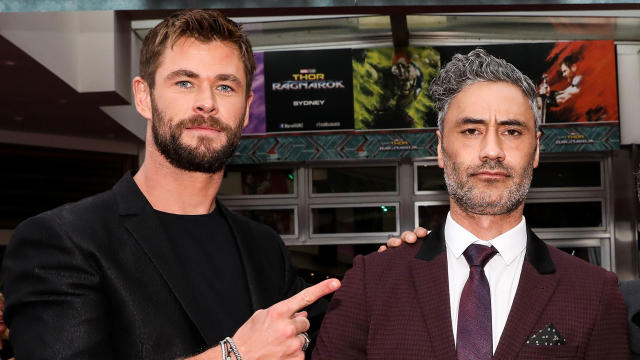 Chris Hemsworth and Taika Waititi attend the <i>Thor: Ragnarok</i> Sydney Screening Event on October 15, 2017 in Sydney, Australia. (Photo by Mark Metcalfe/Getty Images for Disney)